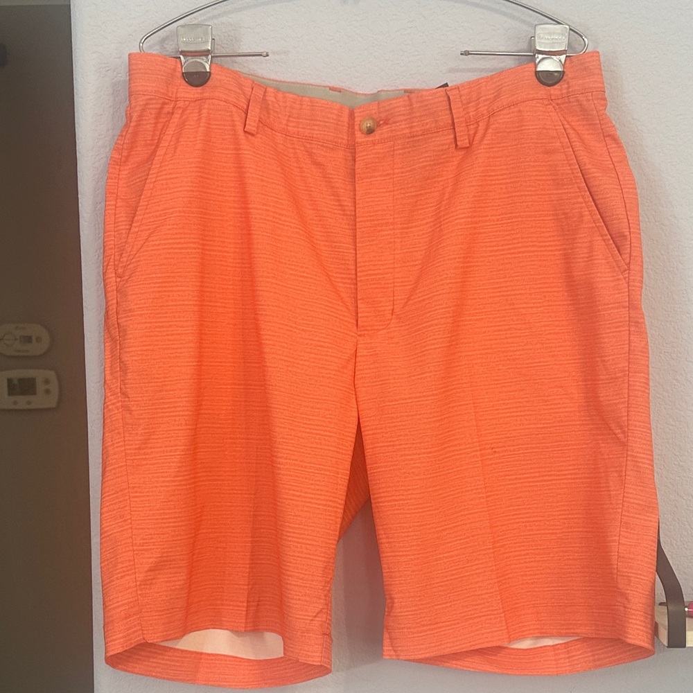 Greg Norman Collection Vibrant Coral Golf Shorts